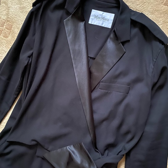 Max Mara black tuxedo jumpsuit - Picture 6 of 7